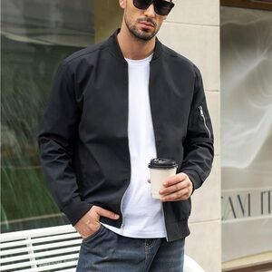 Men's Black Bomber Jacket